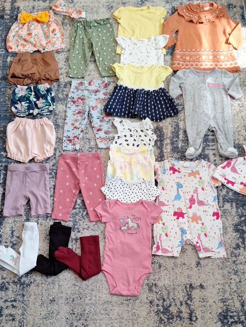 Bundle Of Baby Girl Clothes Size 0-3M, 3M, 3-6M And 6M